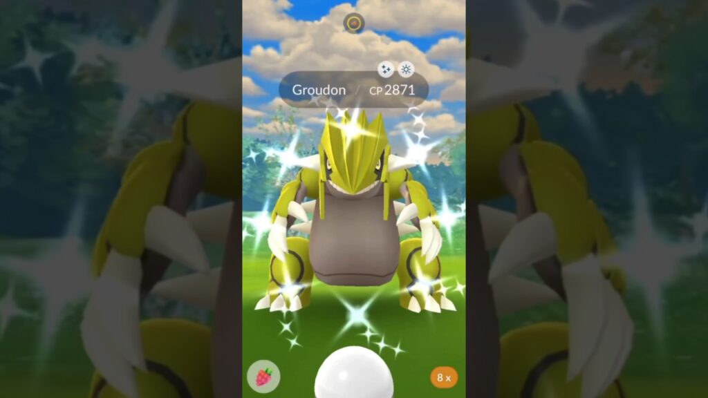 Pokemon go Shiny Groudon Pokemon #shorts #viralshorts