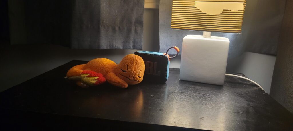 What's he listening to?