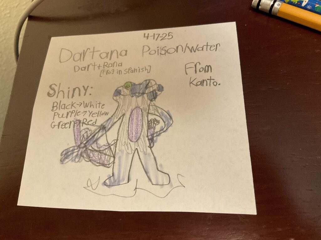 Meet Dartana! The Poison/Water type frog archer Pokémon!