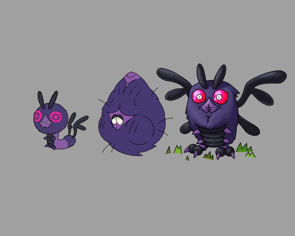 Baterpillar, Chiropupa, & Baterfly