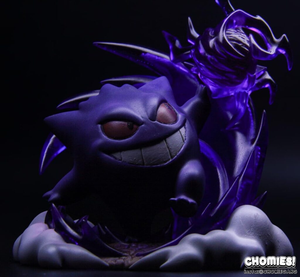 I resin printed and airbrushed this chibi Gengar; 3” tall, truly pocket sized