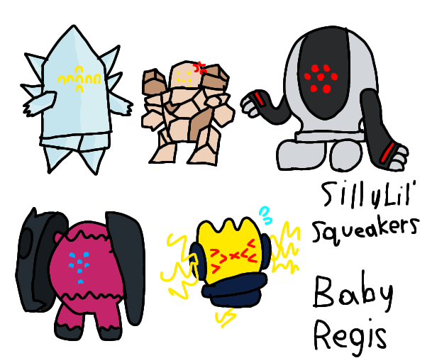 Got bored, drawn baby Regis (baby Regigigas will be in a later post)