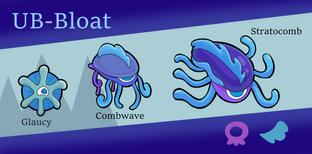 Fakemon Ultrabeast: UB-Bloat; Aka Stratocomb (Poison/flying)