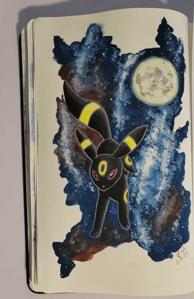 [OC] "Moonlight," 5 x 8 gouache