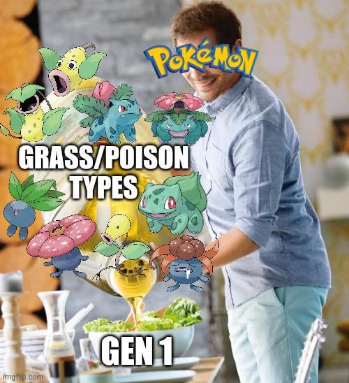 Why did Gen 1 have so many Grass/Poison type Pokemon?