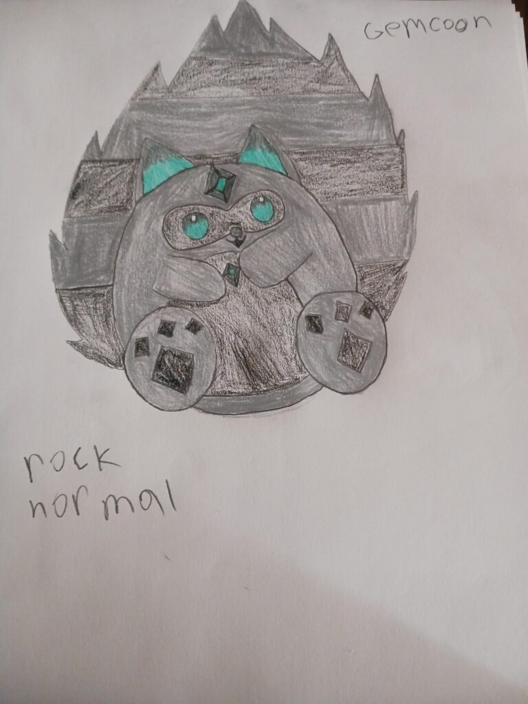 I made a racoon fakemon