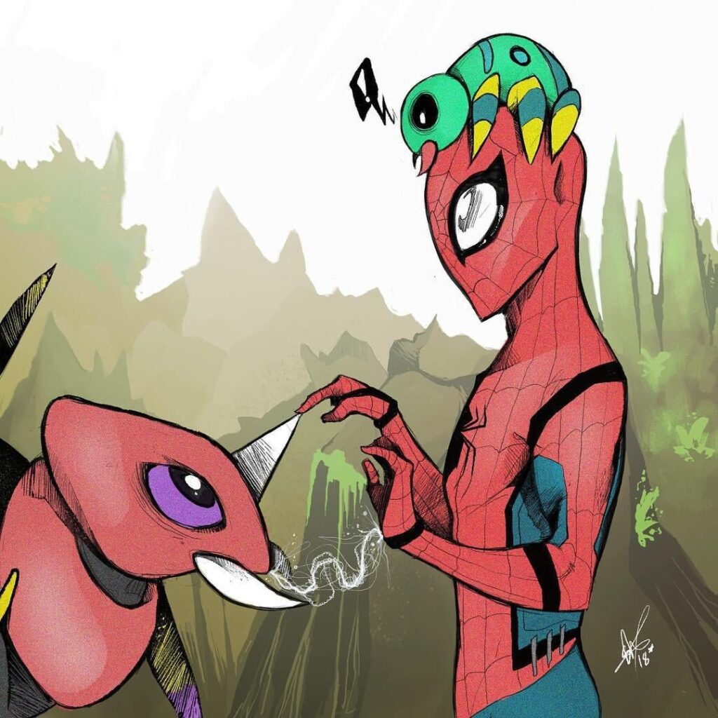 Can’t believe I forgot to do spinarak’s horn.. pffftt