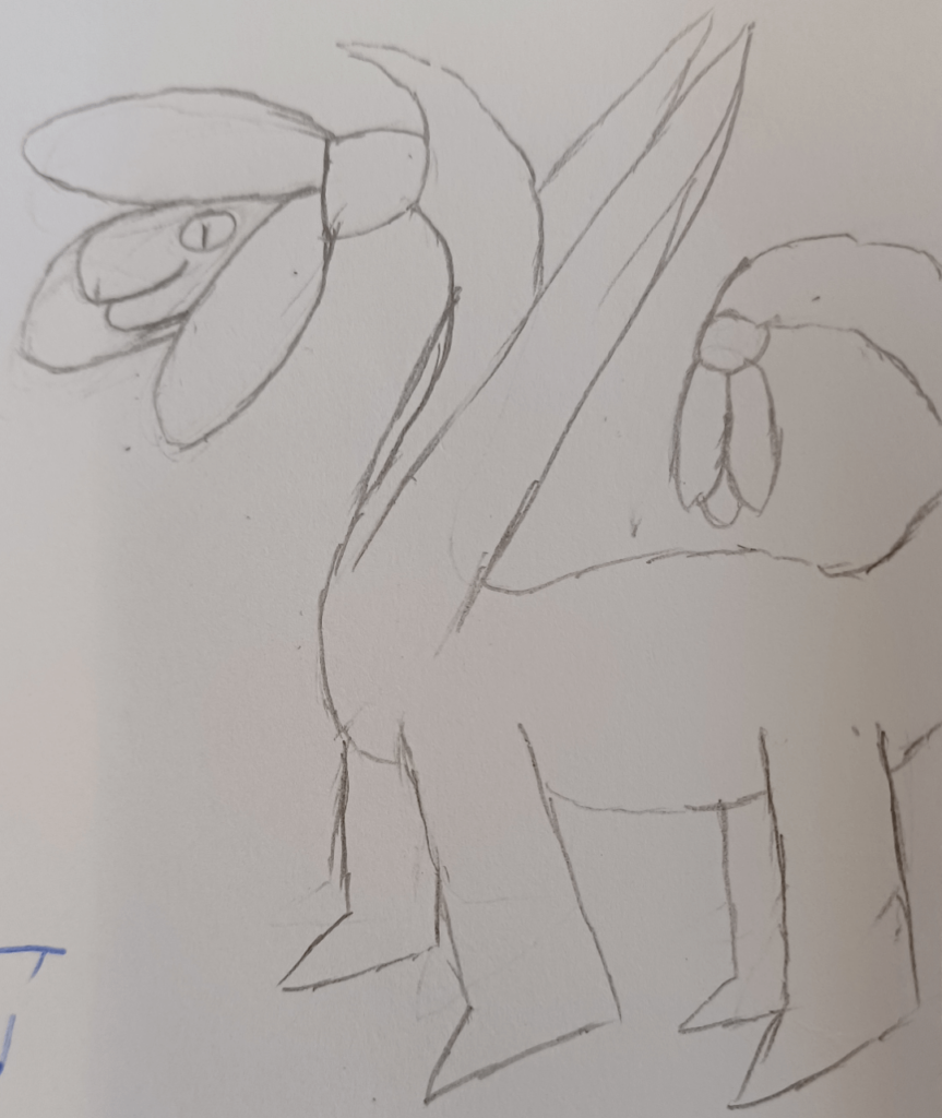 I tried to make a fakemon based on a snowdrop flower.