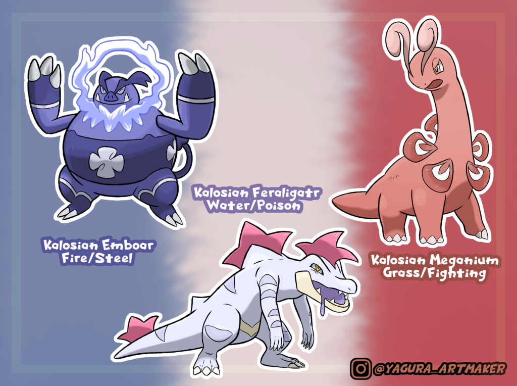 Kalos starters regional variants