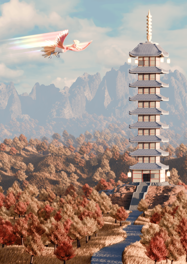 [OC] Ho-Oh Bell Tower Render