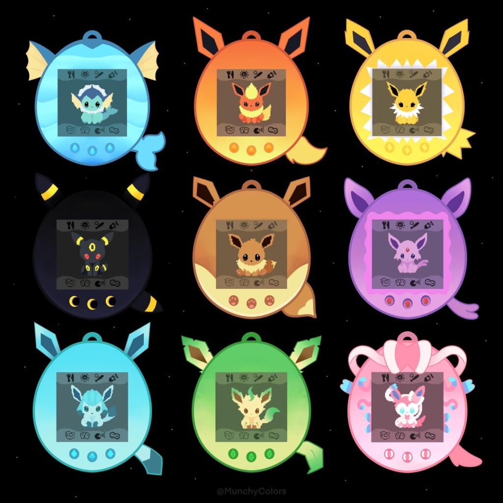 Eeveelutions Tomagatchi Designs