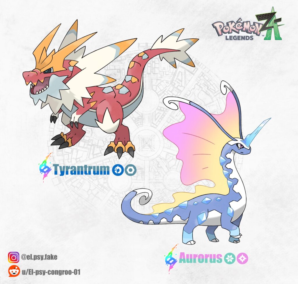 Mega Tyrantrum & Mega Aurorus (Legends ZA) [OC]