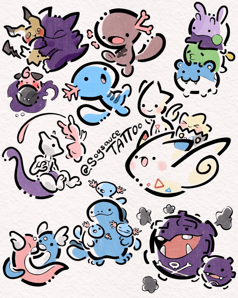More pokemon tattoo flash!