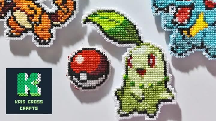 [OC] I crafted aChikorita fridge magnet