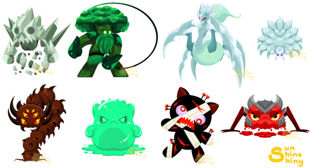 Some Monsters we drew for our upcoming game!