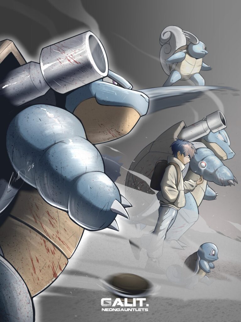 Blastoise team drawing ( OC) fanart *the best kanto starter