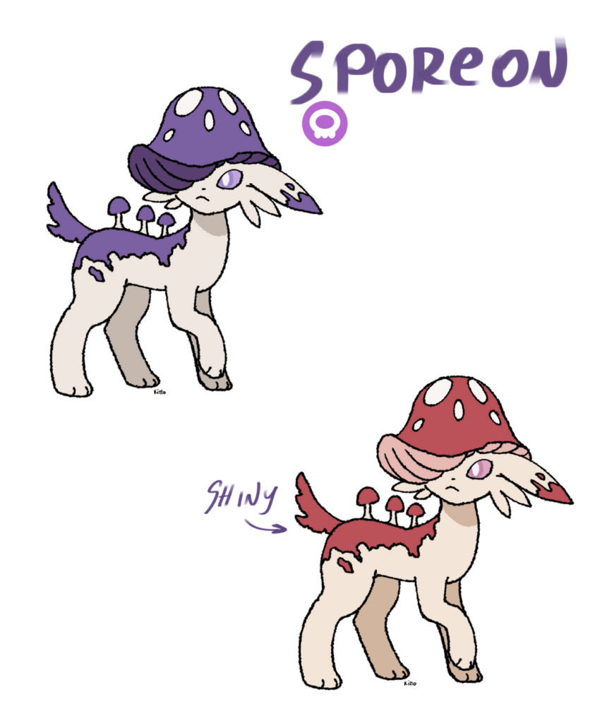 One more!! Poison-type Eeveelution + some previous sketches and ideas