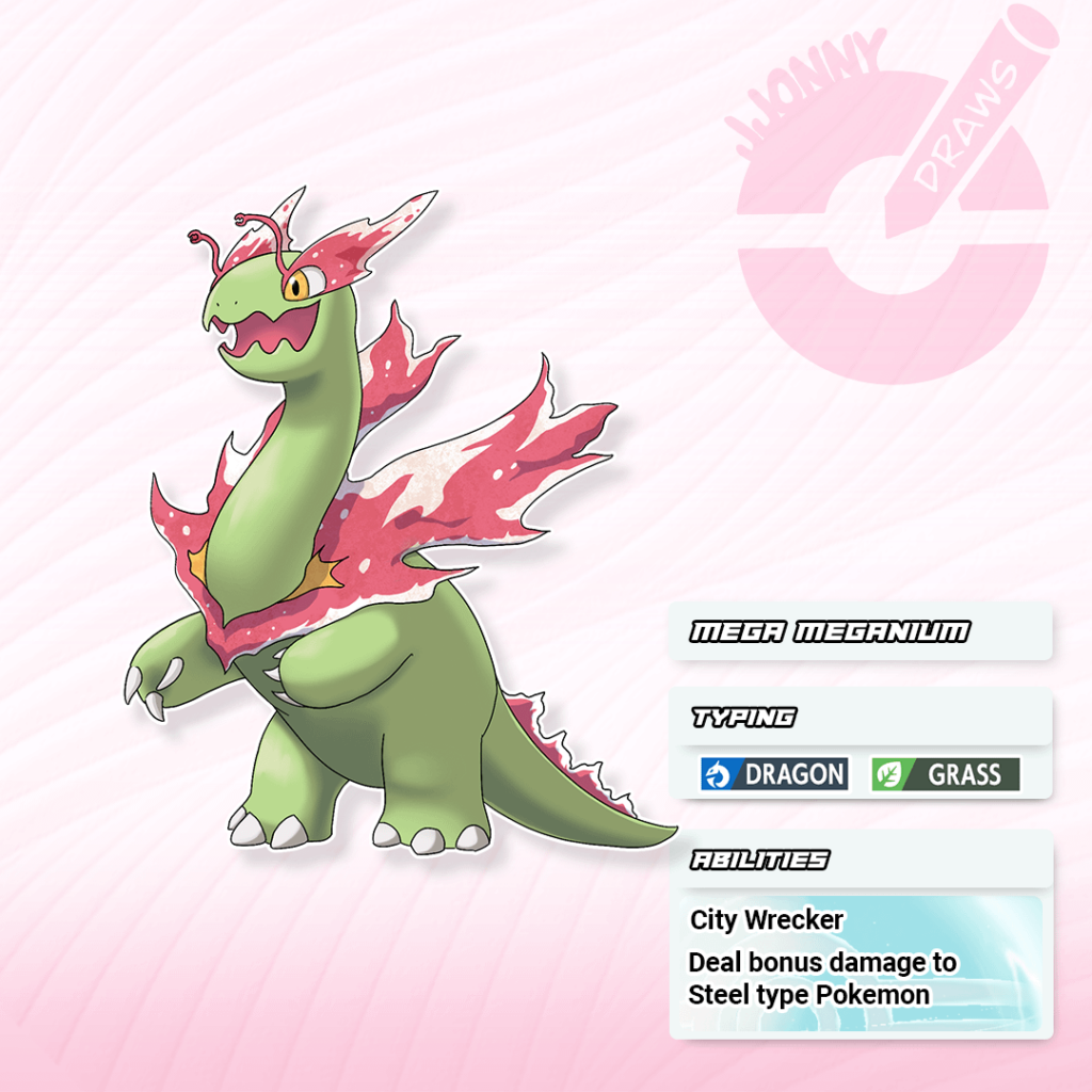 I drew Mega Evolutions for ZA Starters