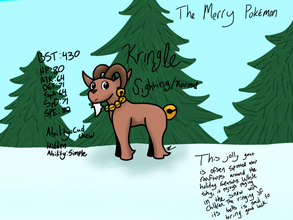 Made some Christmas themed Fakemon :D