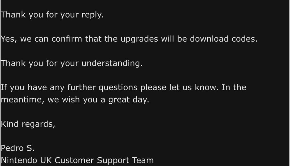 Nintendo support says that Switch 2 Enhanced Editions are Switch 1 cartridges with download codes for the Switch 2 upgrade version