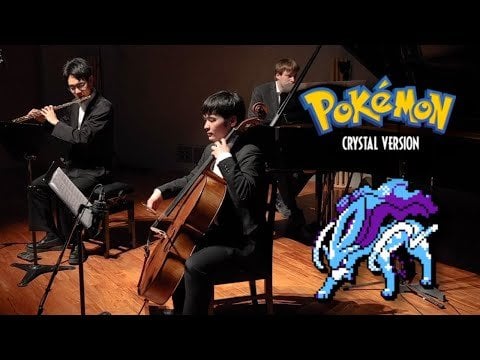We played Suicune Battle from Crystal in a concert hall on fllute, cello and piano :)