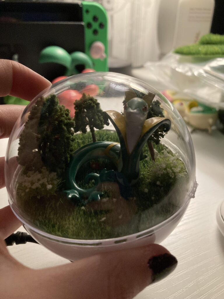Serperior pokeball terrarium I made!