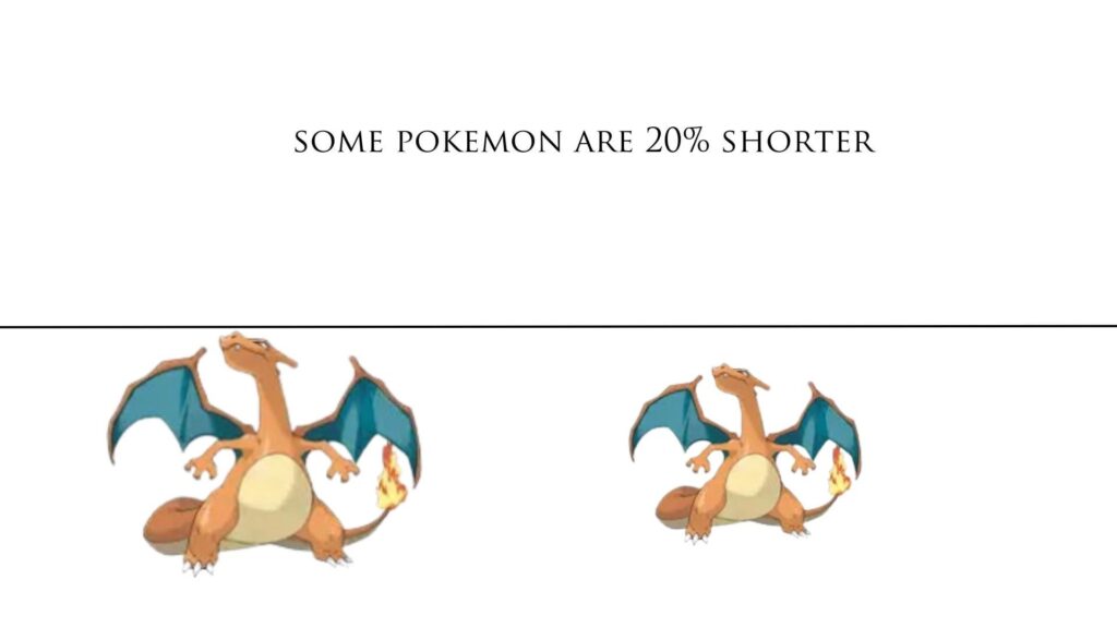 Some pokemon are shorter