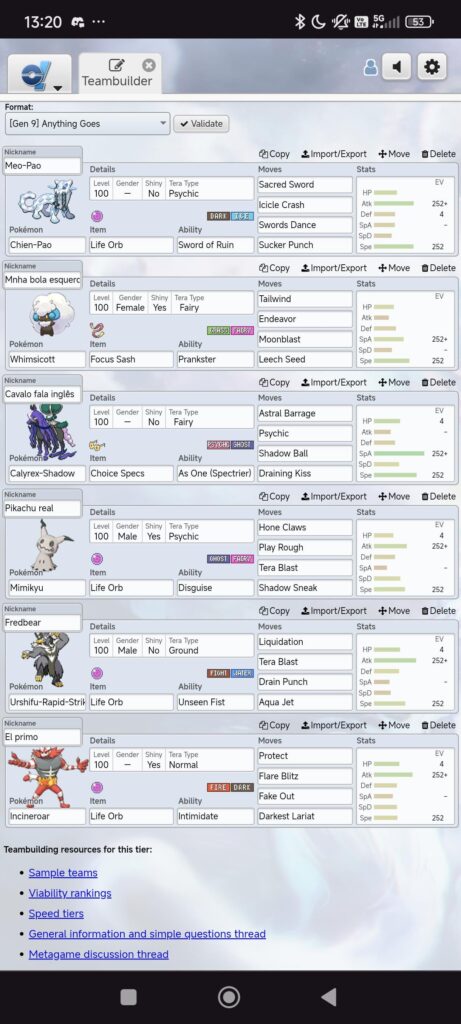 This is my team, does anyone have any suggestions to improve it?