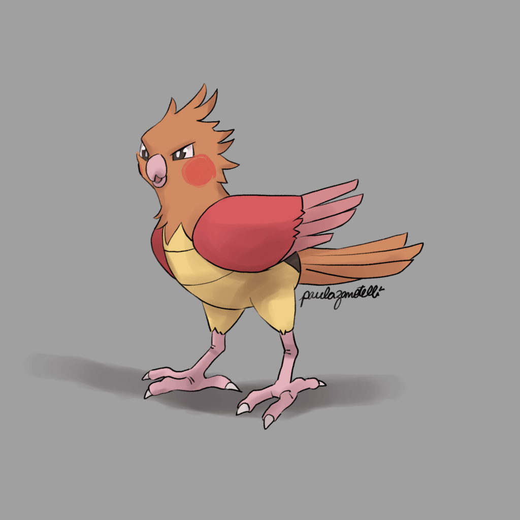 Spearow as a cockatiel! I made this for a friend