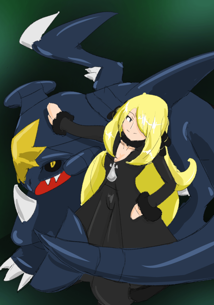 WIP garchomp and cynthia