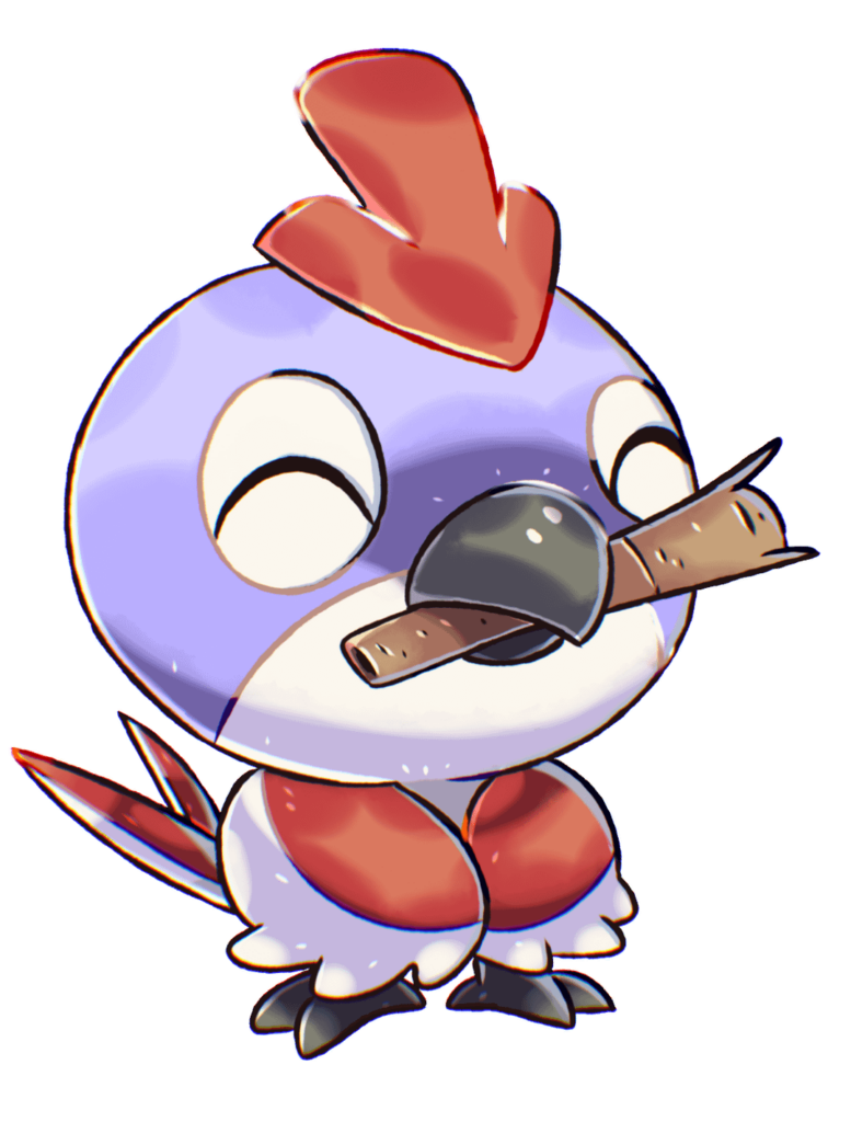 Avalore Fakemon: Fintrainen and Profinchent  - Inspired by DnD class of Fighter, weapon masters, woodpecker finches (Baefakemon)