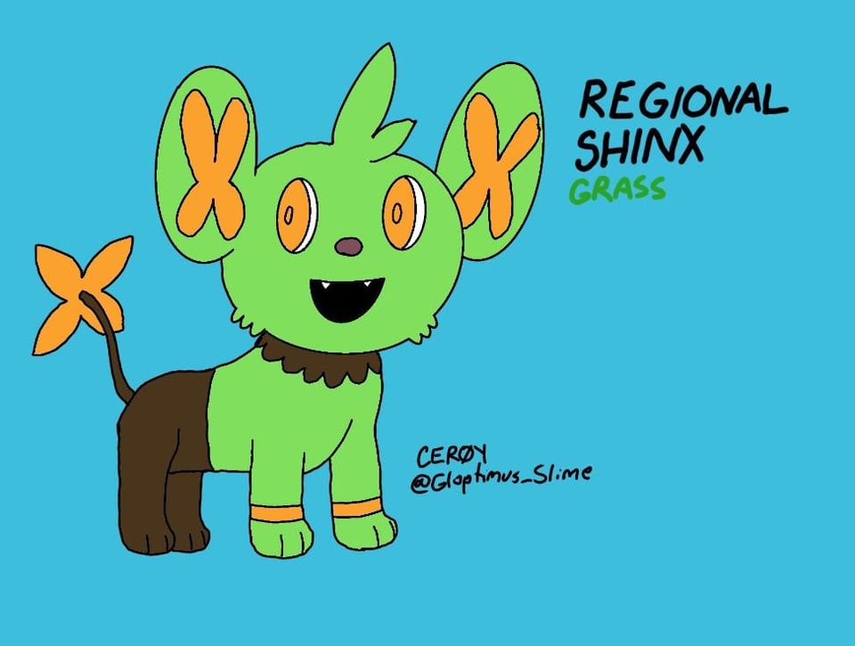 [OC] regional form of Shinx and Luxio +their shinies ✨