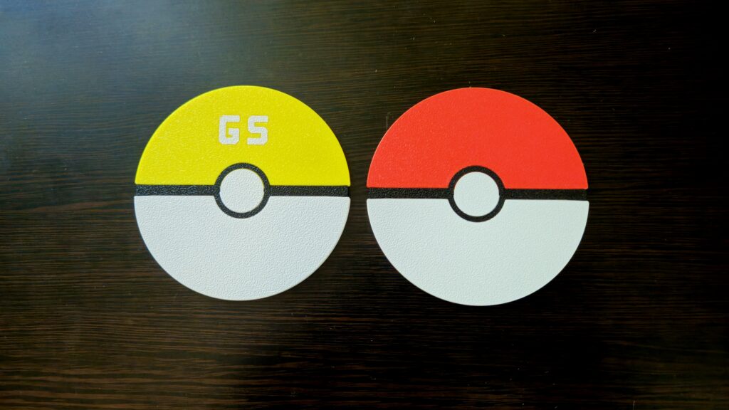 You guys might dig this. I designed a couple coasters for the Pokeball and GS Ball. I wish they did more with the GS Ball so I'm BRINGING IT BACK! [OC]