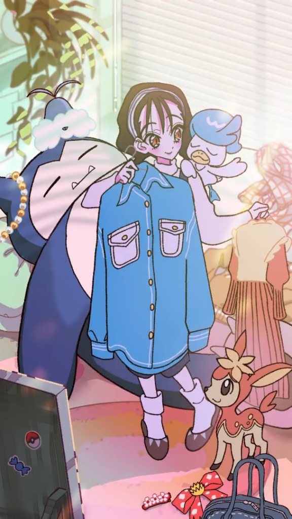 Good Morning with Pokémon - Choosing Your Outfit of the Day (from the official Pokémon Instagram account)