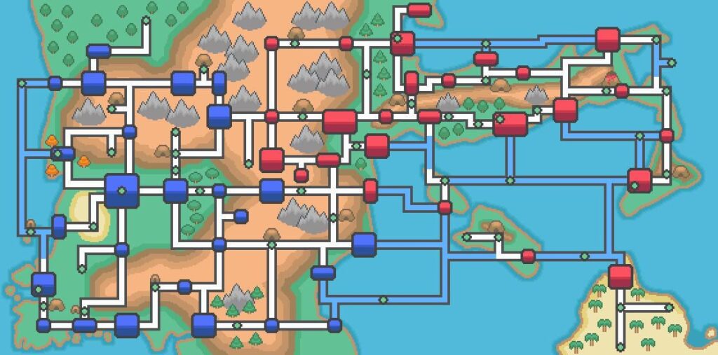 When I was younger, I was always making region ideas. I decided to give it another shot - the Ivale region and the connected Kalos region.