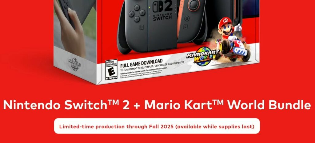Switch 2 & digital Mario Kart World Bundle Will be a Limited Time Production Through Autumn 2025 (While Supplies Last)