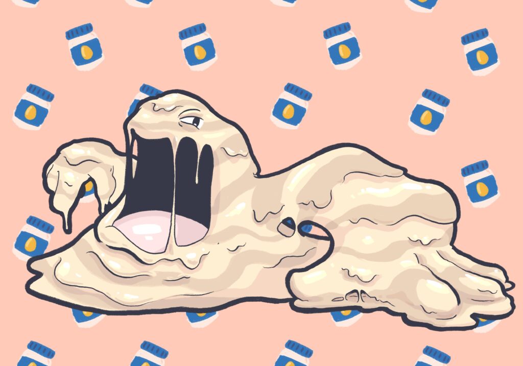 I drew Muk if he was Mayonnaise (OC)