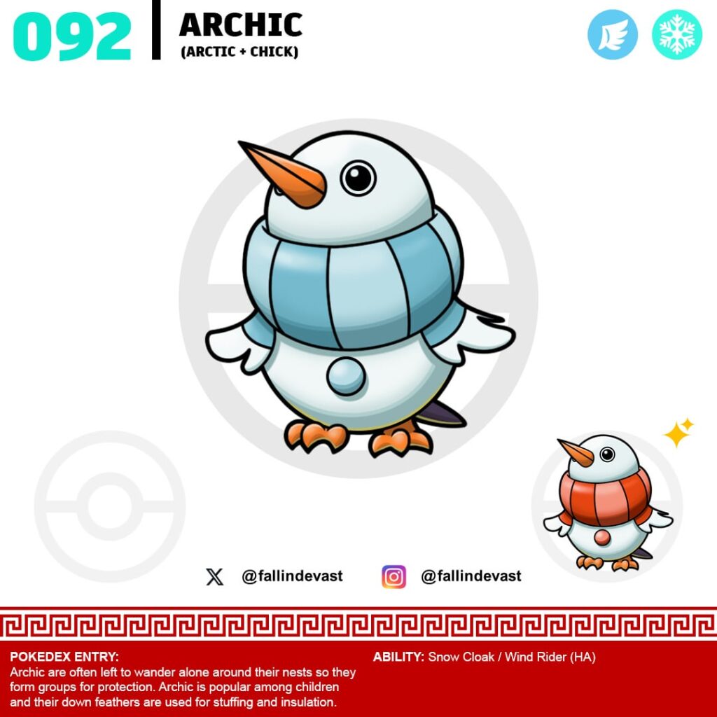 Arctic Tern Fakemon Line