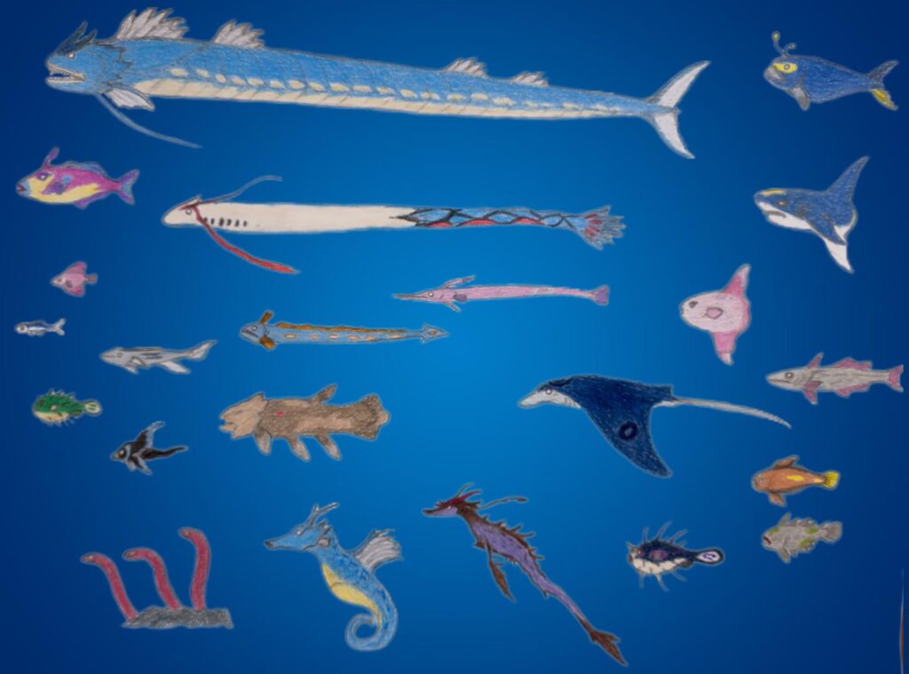 (OC) Realistic Pokemon - fully evolved saltwater fishes