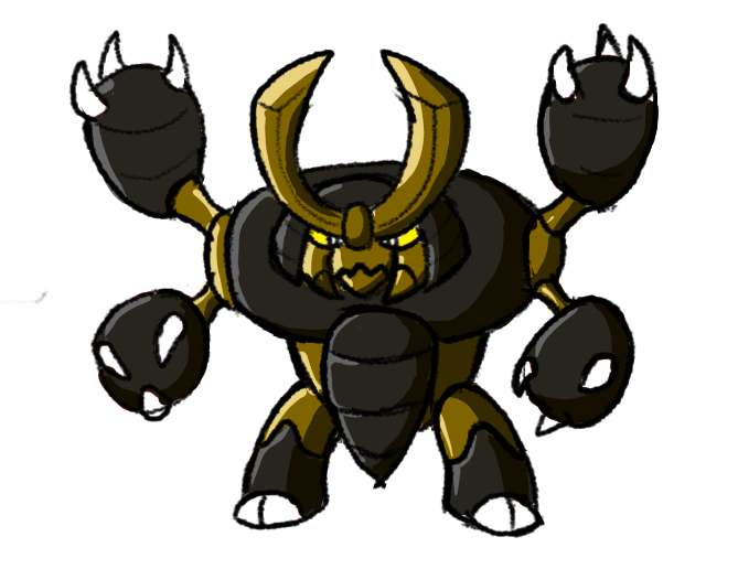 Kaburai, the warrior bug pokemon, Bug/Steel