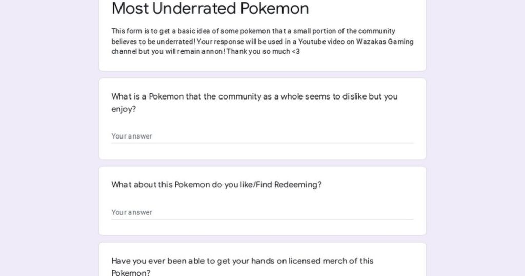 Most Hated/Underrated Pokemon Poll