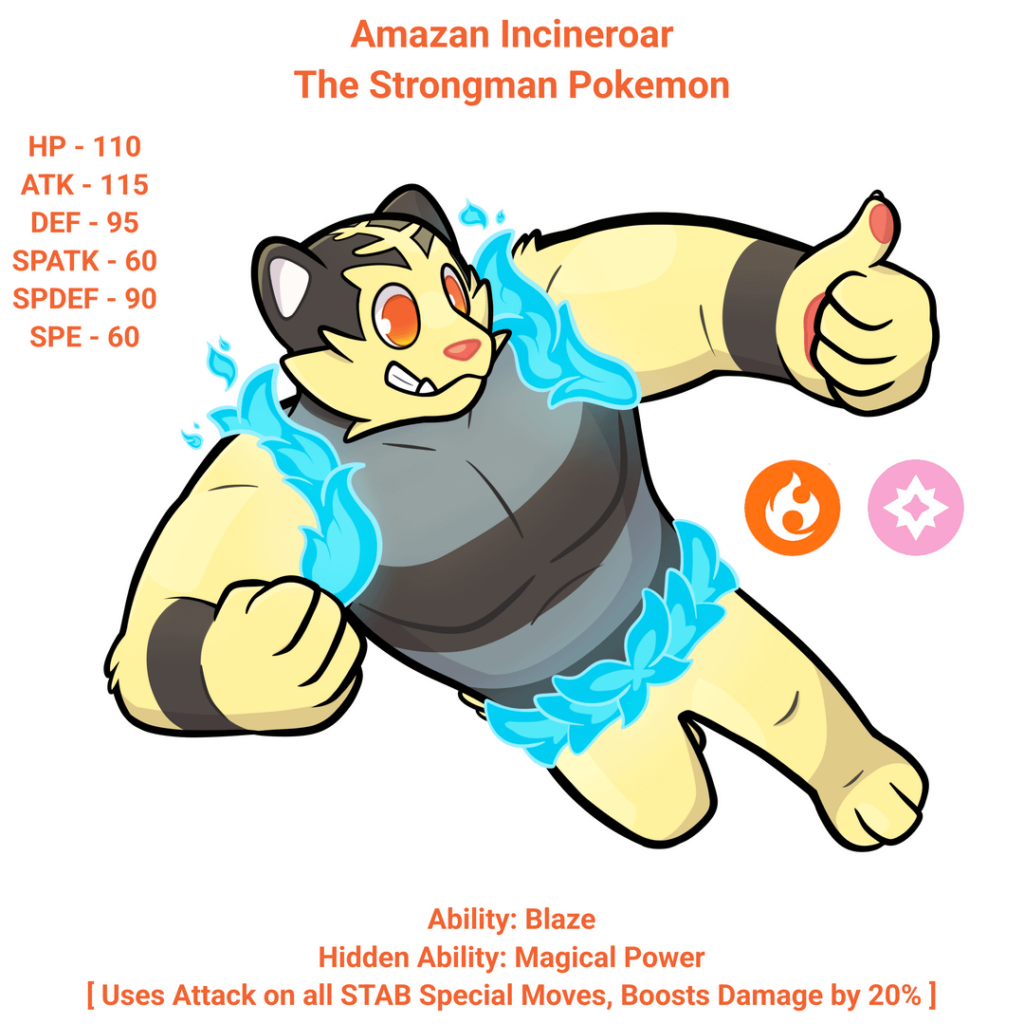 Amazan Incineroar Updated Design