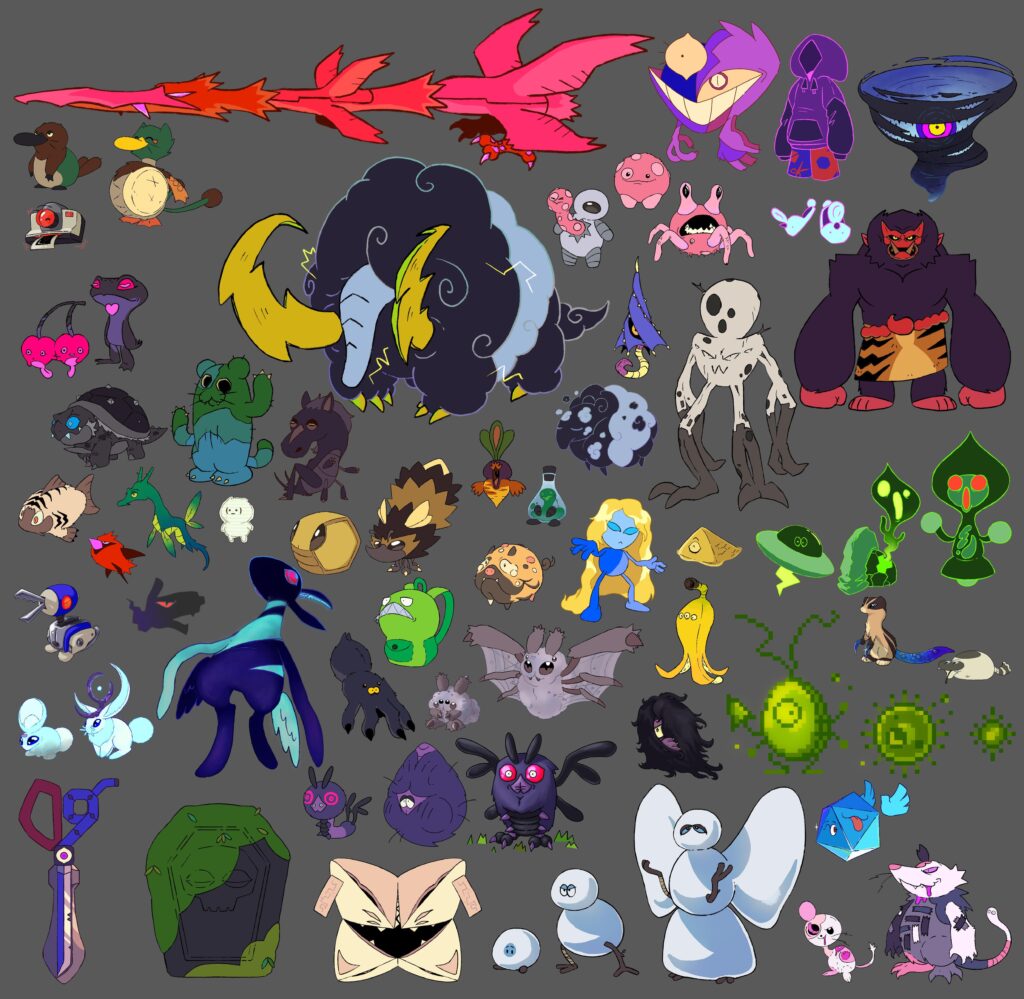 Most of My Fakemon Designs (Need Advice)
