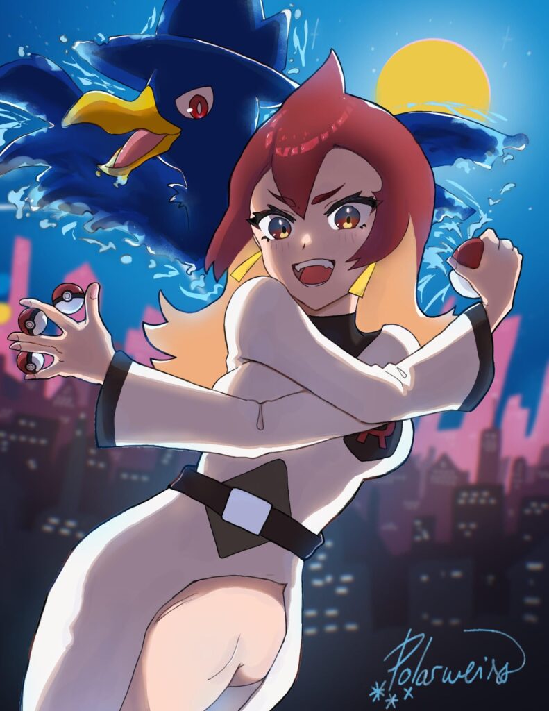 celebrating the release of "the glory of team rocket" with a drawing of athena!!