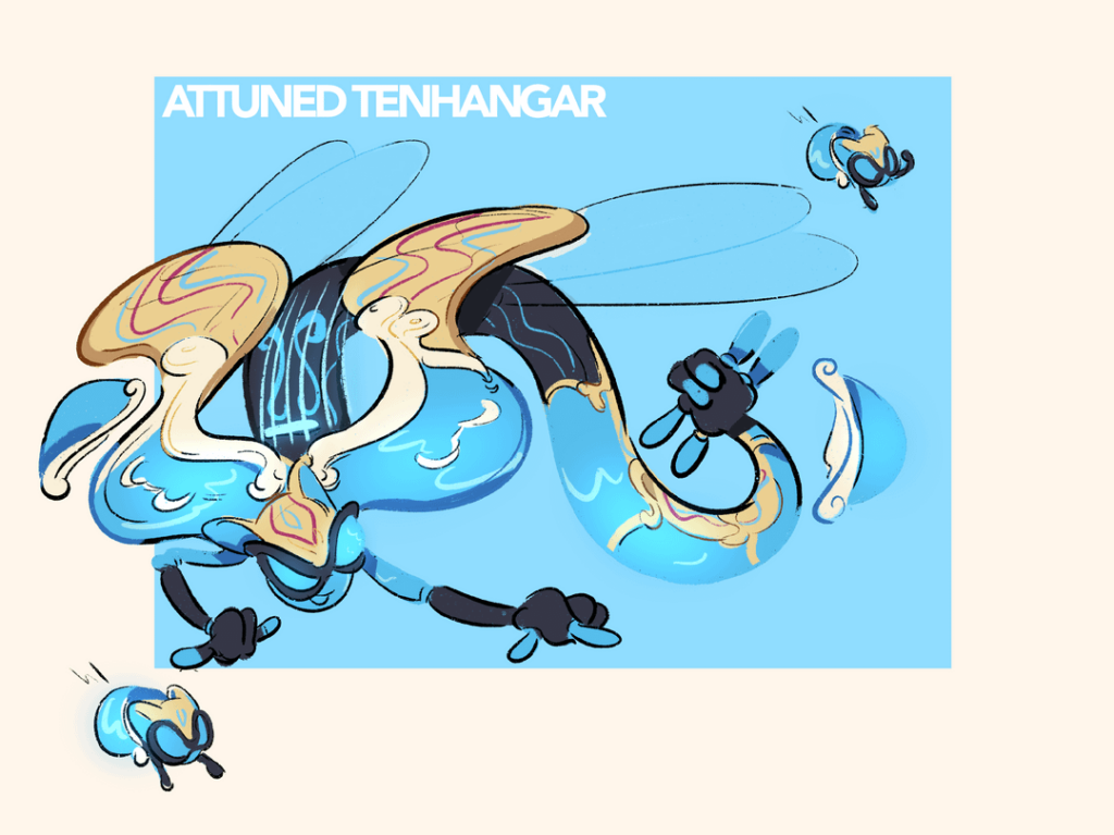 [OC] the regional gimmick ‘attuned’ forms of my starters!