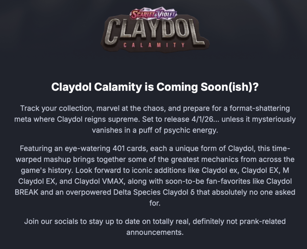 All-Claydol Set "Claydol Calamity" Announced! (via pkmn.gg)
