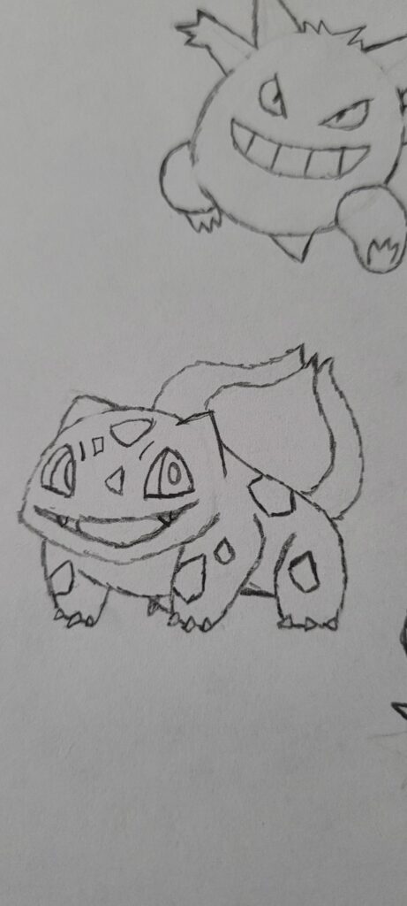I drew bulbasaur and ghastly :3