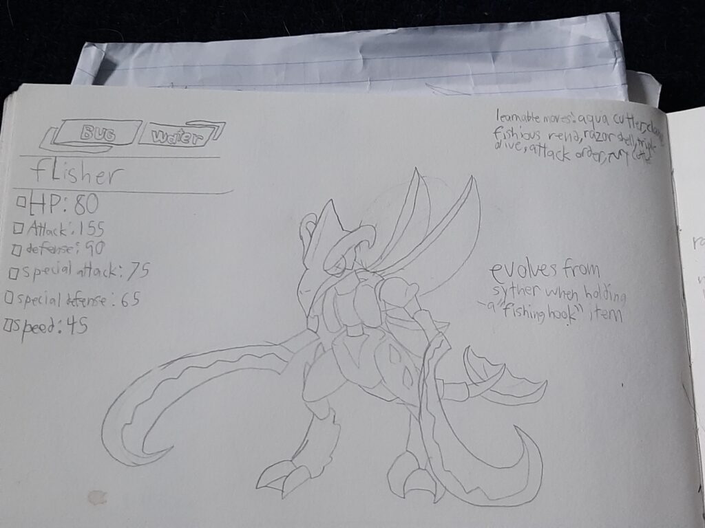 Meet a new split evo for scyther!: flisher!