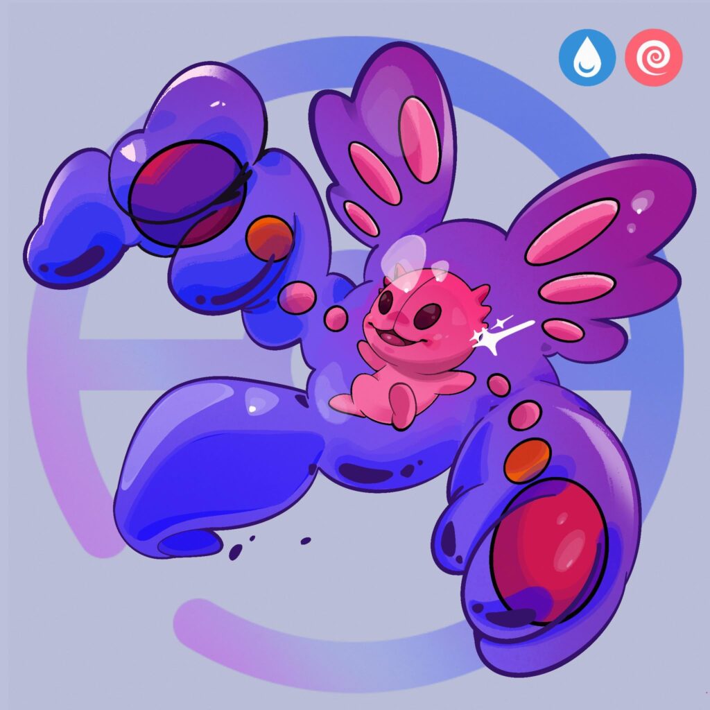 I made this version of Reuniclus based on an axolotl, but I don’t think it’s very good or looks much like a Pokémon. I’d appreciate any suggestions to improve it!