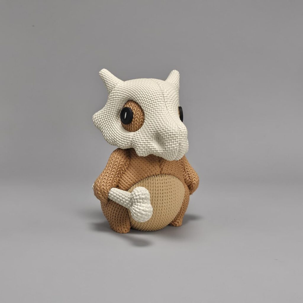 I've started making a small collection of plush effect Pokemon Starting with Cubone!
